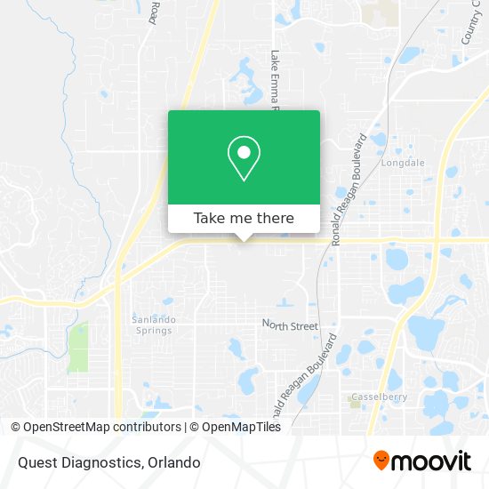 Mapa de Quest Diagnostics