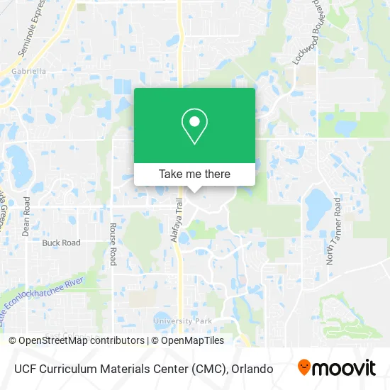 UCF Curriculum Materials Center (CMC) map