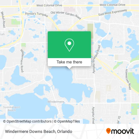Windermere Downs Beach map