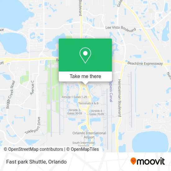 Fast park Shuttle map