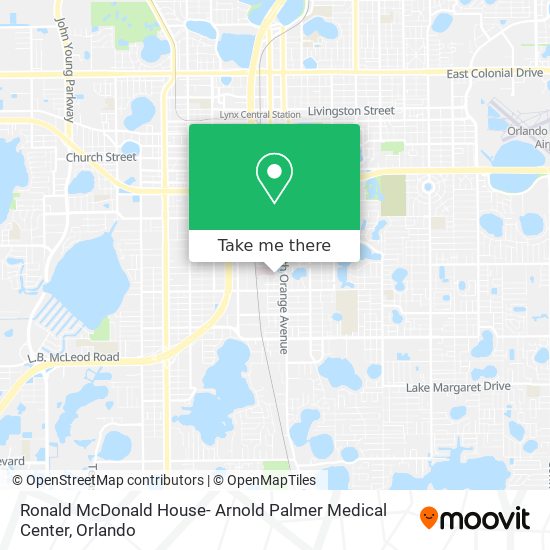 Mapa de Ronald McDonald House- Arnold Palmer Medical Center