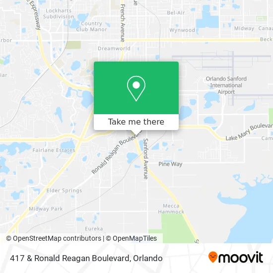 Mapa de 417 & Ronald Reagan Boulevard
