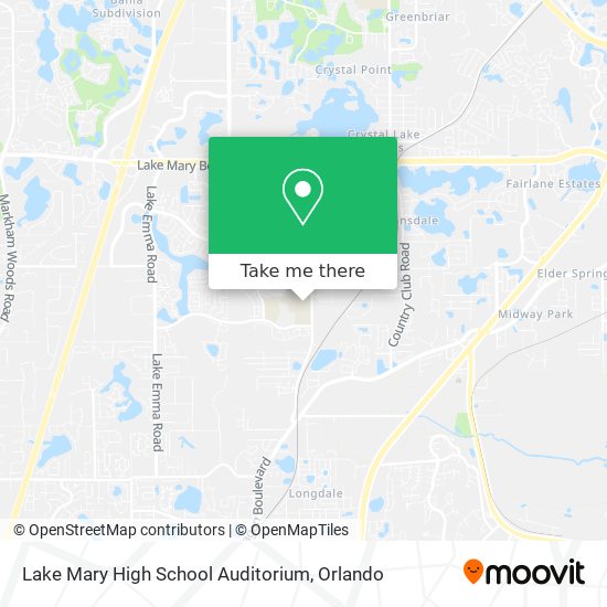 Lake Mary High School Auditorium map