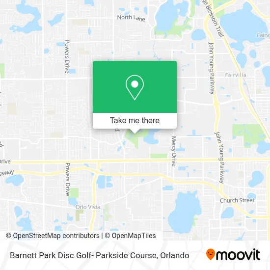 Barnett Park Disc Golf- Parkside Course map