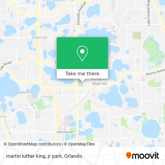 Mapa de martin luther king, jr park