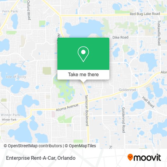 Mapa de Enterprise Rent-A-Car