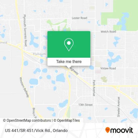 Mapa de US 441/SR 451/Vick Rd.