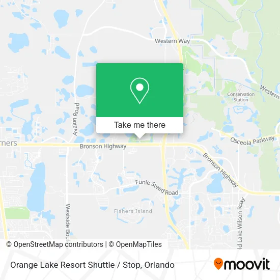 Orange Lake Resort Shuttle / Stop map