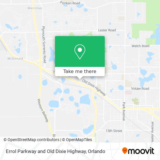 Errol Parkway and Old Dixie Highway map