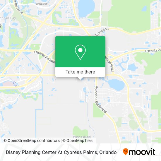 Mapa de Disney Planning Center At Cypress Palms