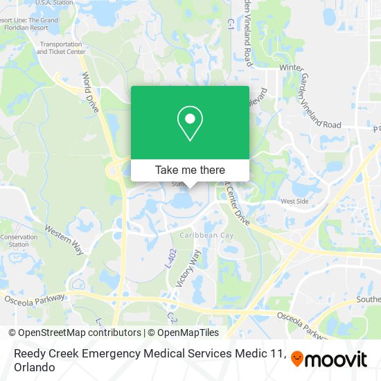 Mapa de Reedy Creek Emergency Medical Services Medic 11