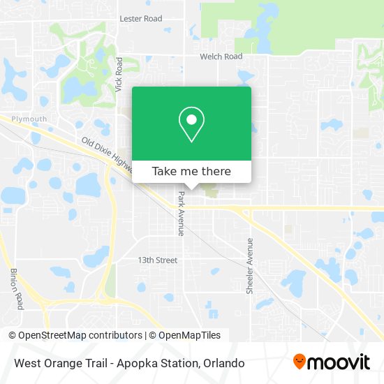 West Orange Trail - Apopka Station map