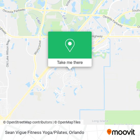 Sean Vigue Fitness Yoga / Pilates map