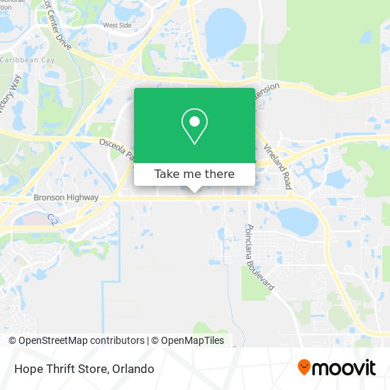 Mapa de Hope Thrift Store