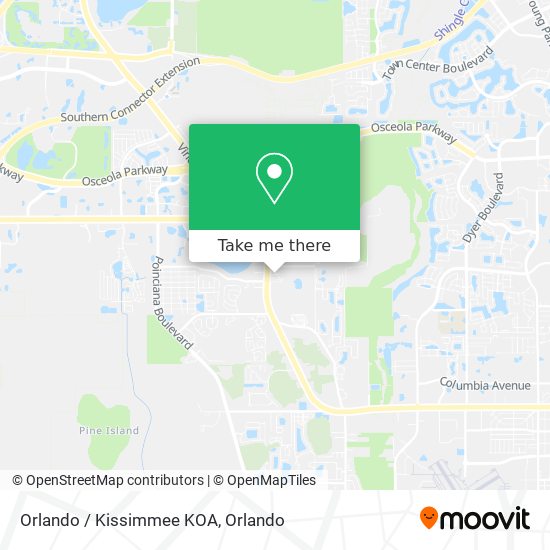 Orlando / Kissimmee KOA map