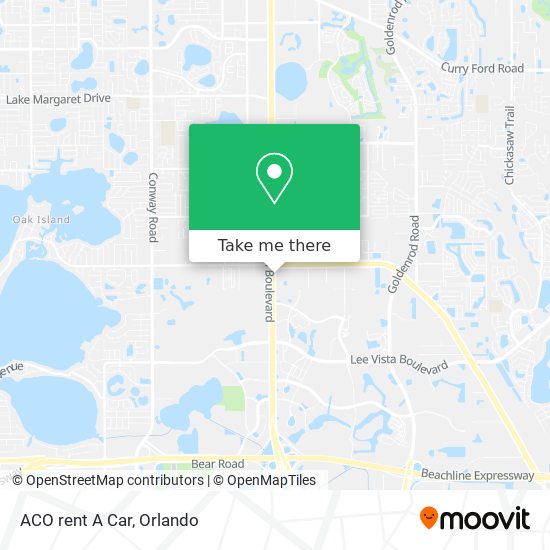 ACO rent A Car map