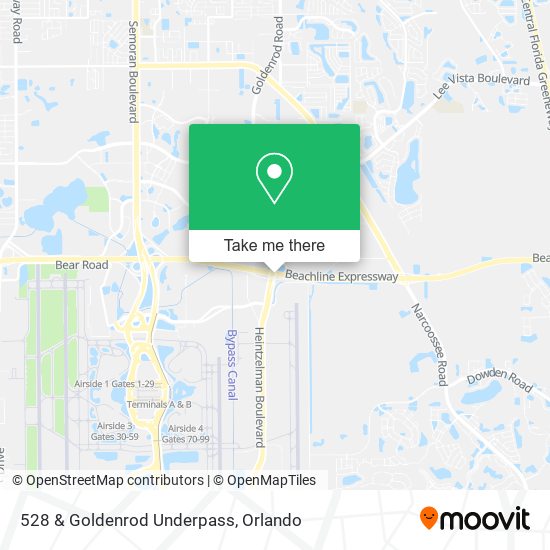 528 & Goldenrod Underpass map