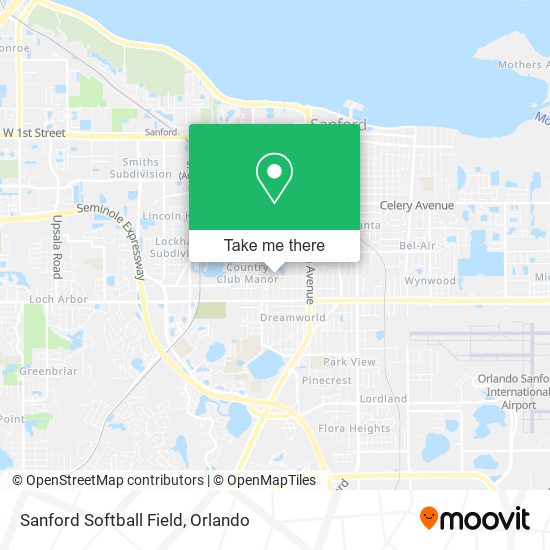 Sanford Softball Field map