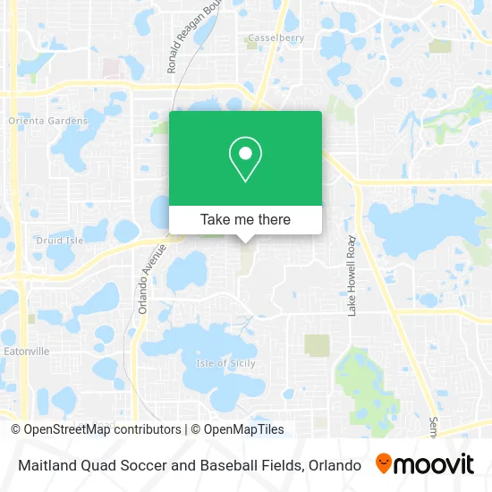 Maitland Quad Soccer and Baseball Fields map