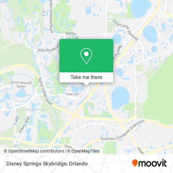 Disney Springs Skybridge map