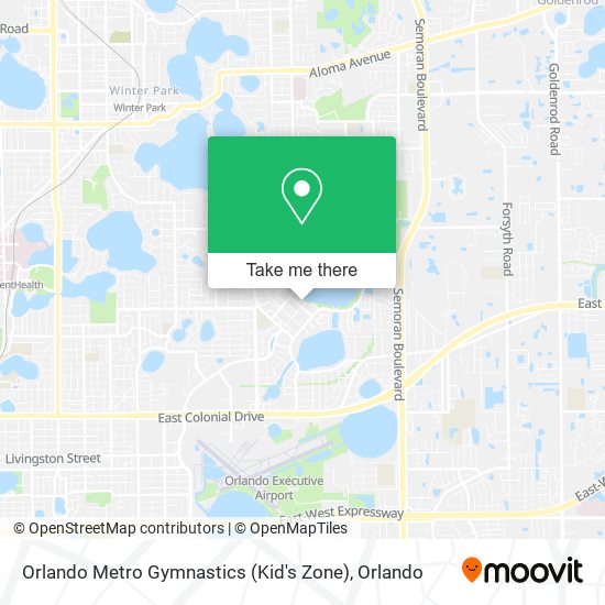 Mapa de Orlando Metro Gymnastics (Kid's Zone)