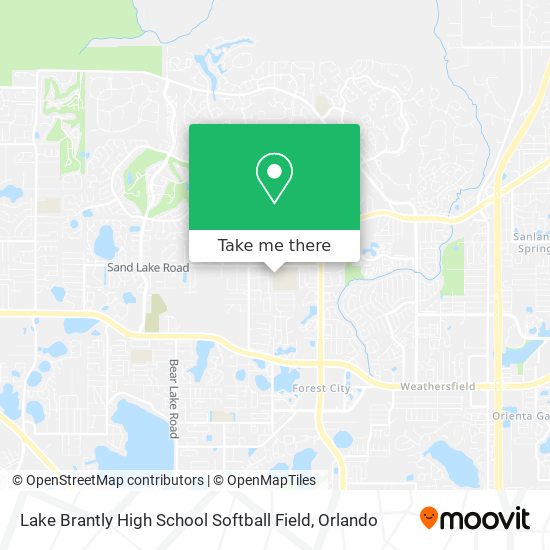 Mapa de Lake Brantly High School Softball Field