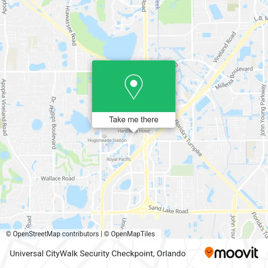 Mapa de Universal CityWalk Security Checkpoint