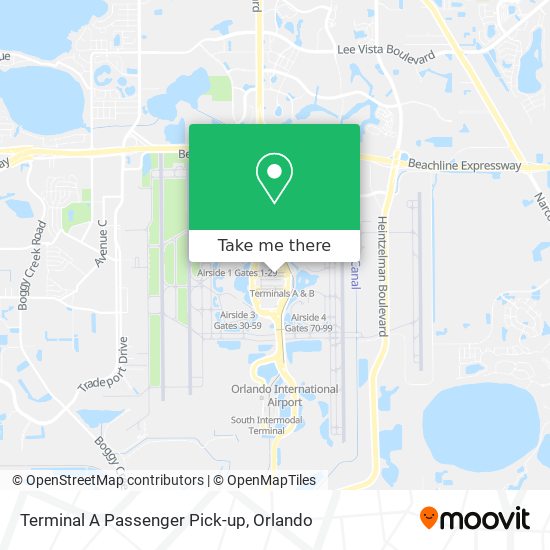 Terminal A Passenger Pick-up map