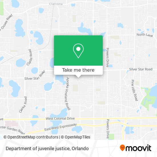 Department of juvenile justice map