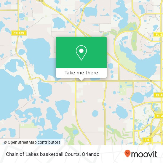 Mapa de Chain of Lakes basketball Courts