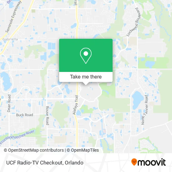 UCF Radio-TV Checkout map