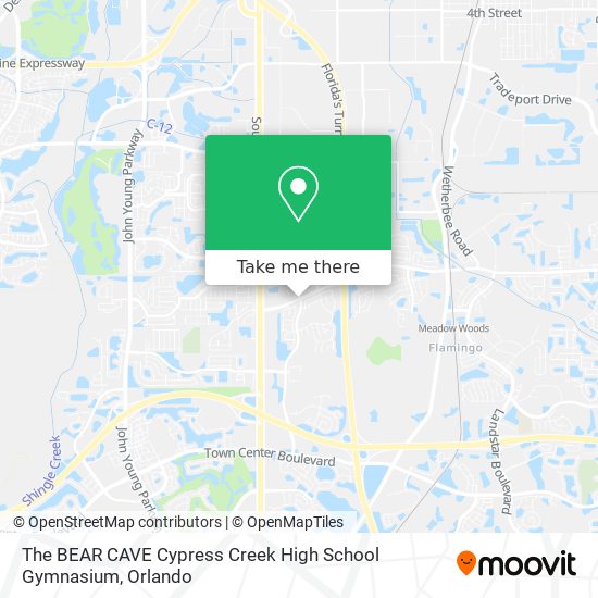 The BEAR CAVE Cypress Creek High School Gymnasium map