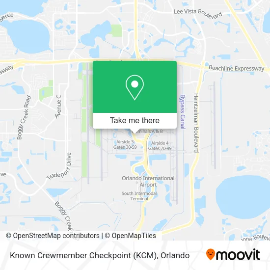 Known Crewmember Checkpoint (KCM) map