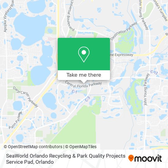 SeaWorld Orlando Recycling & Park Quality Projects Service Pad map