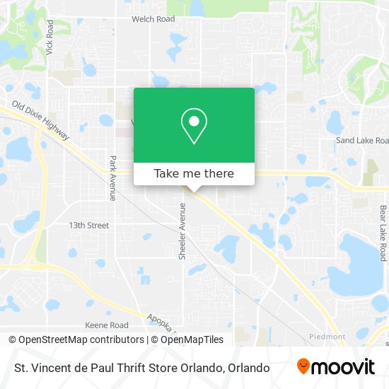 St. Vincent de Paul Thrift Store Orlando map