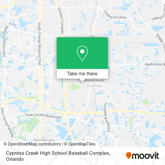 Cypress Creek High School Baseball Complex map