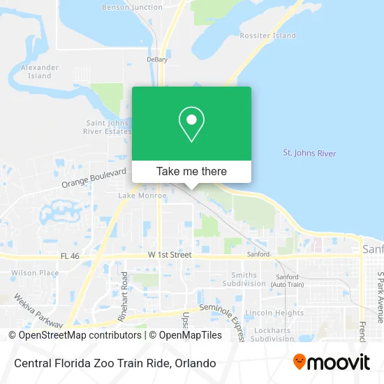 Mapa de Central Florida Zoo Train Ride