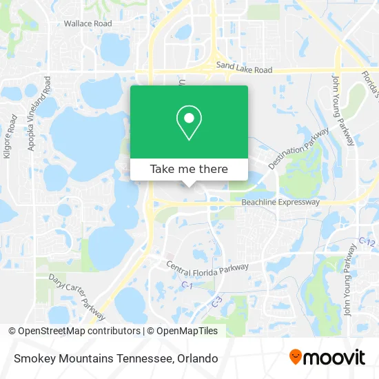 Mapa de Smokey Mountains Tennessee