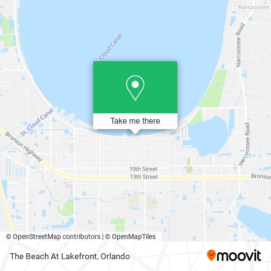 The Beach At Lakefront map