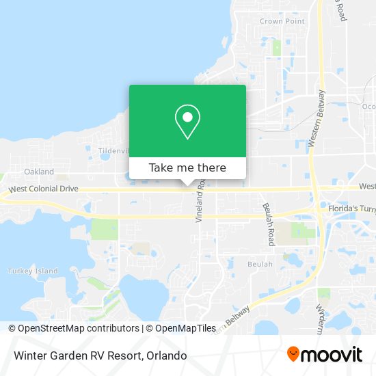 Winter Garden RV Resort map