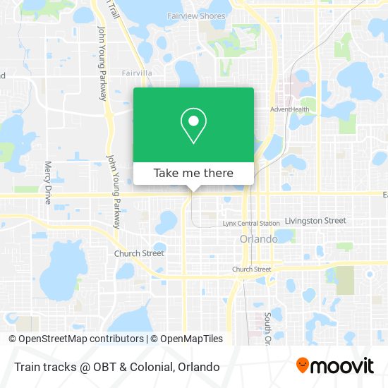 Train tracks @ OBT & Colonial map