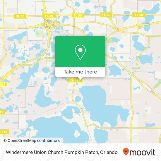 Windermere Union Church Pumpkin Patch map