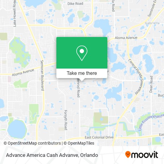 Advance America Cash Advanve map