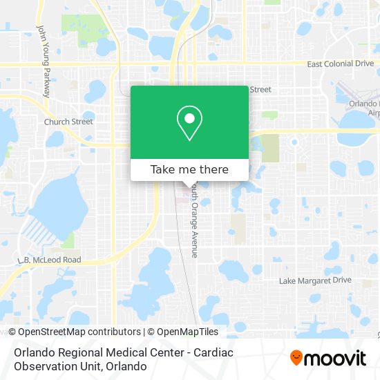 Orlando Regional Medical Center - Cardiac Observation Unit map