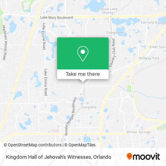Kingdom Hall of Jehovah's Witnesses map