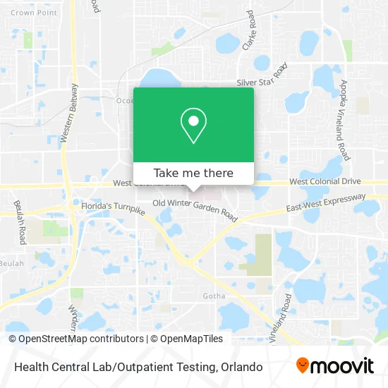Health Central Lab / Outpatient Testing map