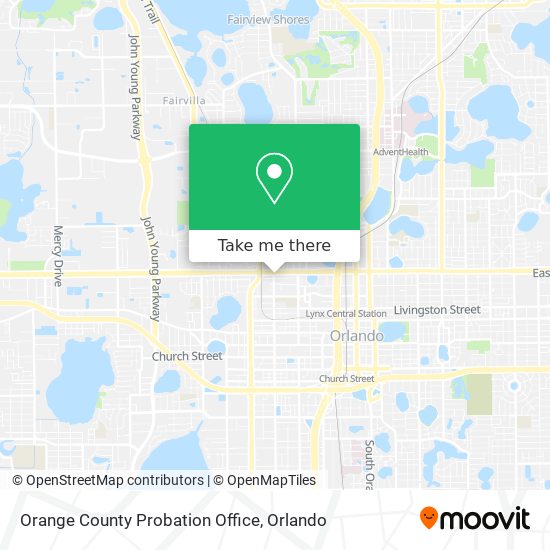 Orange County Probation Office map