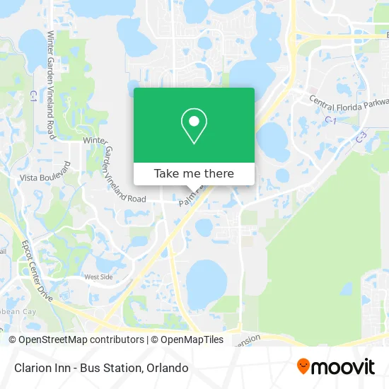 Clarion Inn - Bus Station map