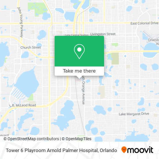 Mapa de Tower 6 Playroom Arnold Palmer Hospital