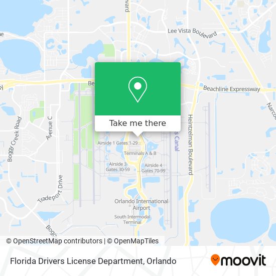 Mapa de Florida Drivers License Department